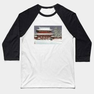 Snow at Heian Shrine by Kawase Hasui Baseball T-Shirt